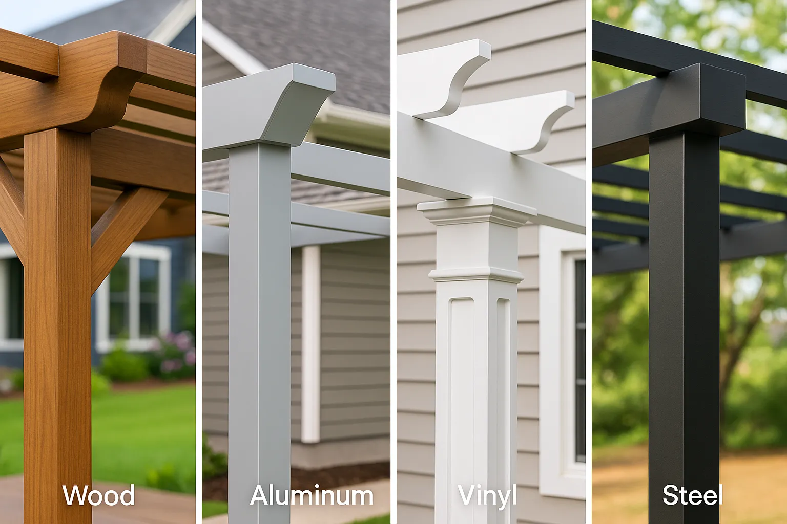 pergola materials comparison