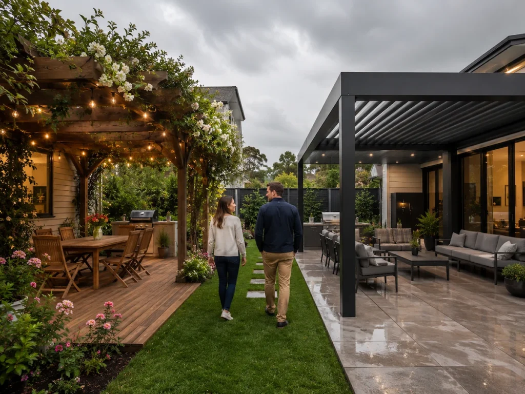 Wood Pergolas vs. Metal Pergolas: Which Fits Your Backyard?