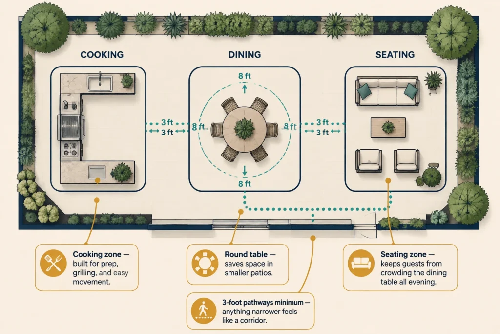 Dining, Seating, and Flow: How to Zone Your Backyard Right