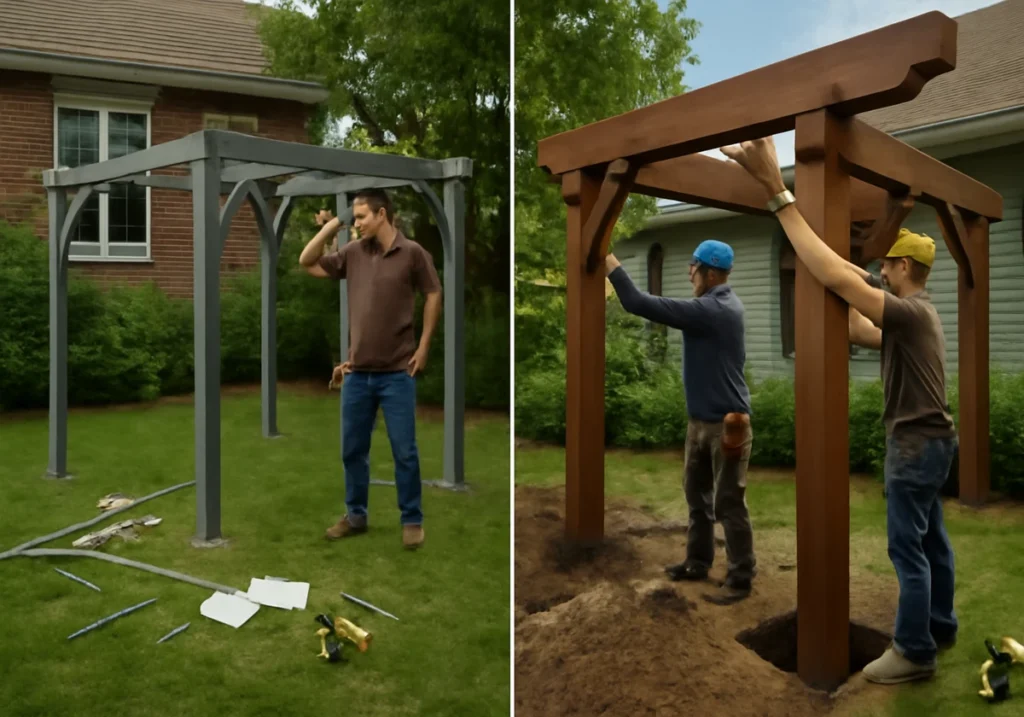 Pergola: DIY Installation Versus Professional Installation