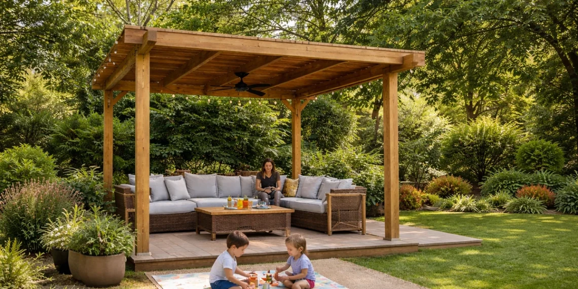 Fixed vs Retractable Pergola for Families
