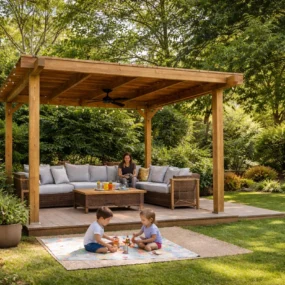 Fixed vs Retractable Pergola for Families