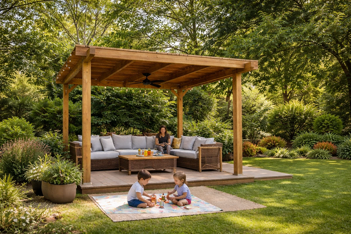Fixed vs Retractable Pergola for Families